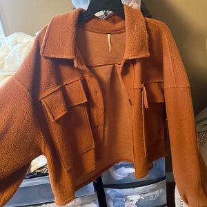 Burnt orange, cropped, size large Free People jacket
